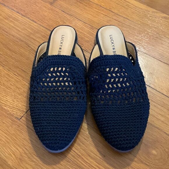 Lucky Brand EUC black knit slides Size 6 - Picture 1 of 5